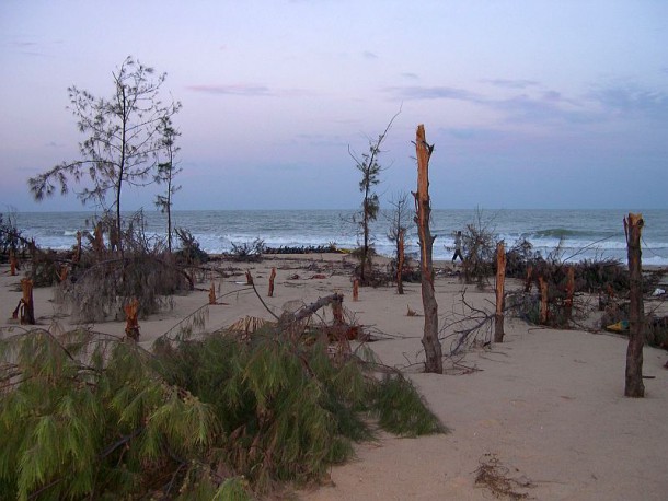 Zerstörungen an der Küste Sri Lanka