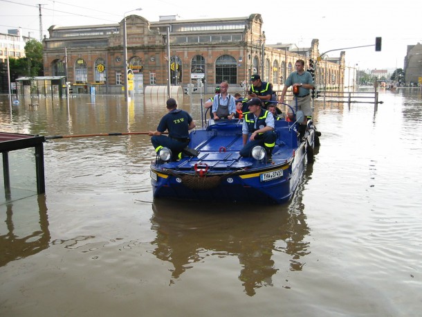 In Dresden beim letzten aktiven Hochwassereinsatz